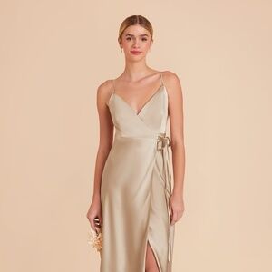 Cindy Dress - Matte Satin Neutral Champagne